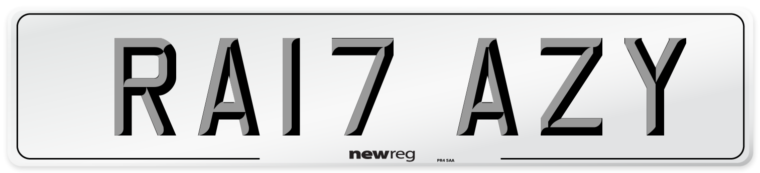RA17 AZY Number Plate from New Reg